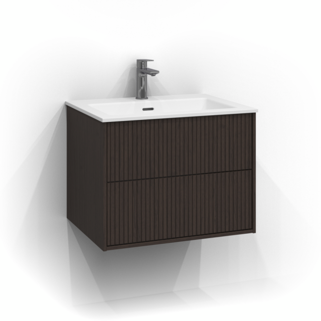 TVÄTTSTÄLLSSKÅP SVEDBERGS EPOS RAND BRUN ASK 2LÅD 60X45X45,3CM