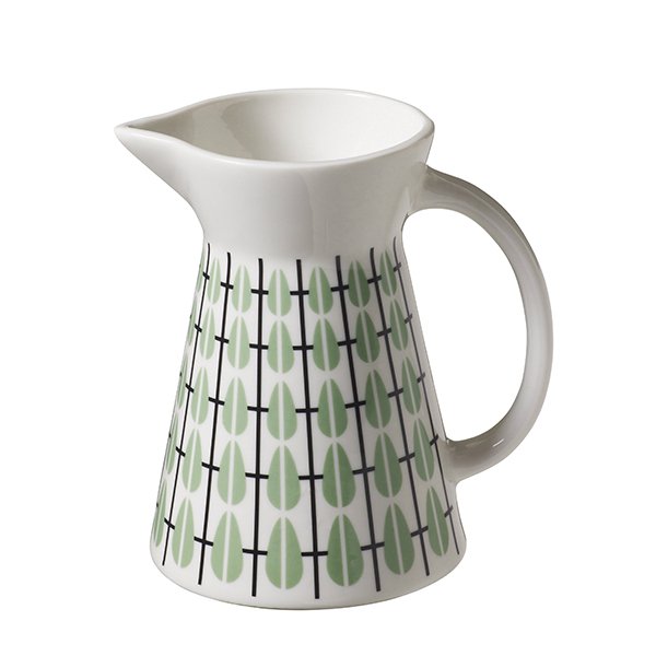 Olivia mjölkkanna, vit-mint
