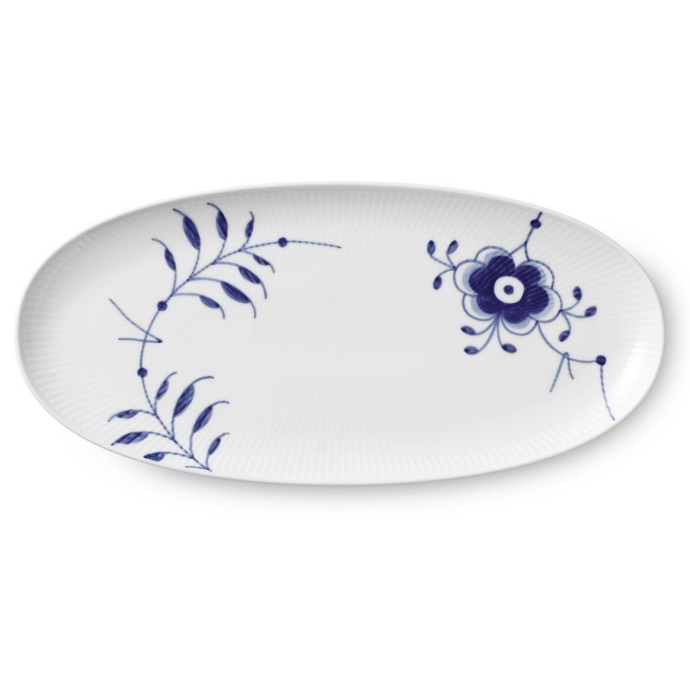Blue Fluted Mega serveringsfat, 37 cm