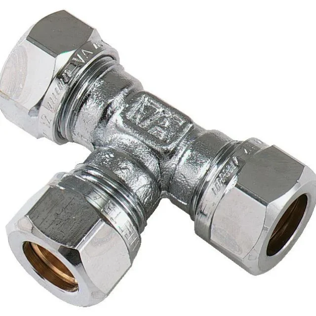 Vatette FG037040520 T-koppling 90°, förkromad, förminskad 12 x 15 mm
