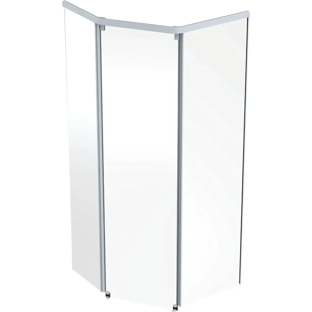 Contura Showerama 10-5 Duschvägg pentagonal, 80 x 90 x 200 cm Vit/klarglas - Bild 2