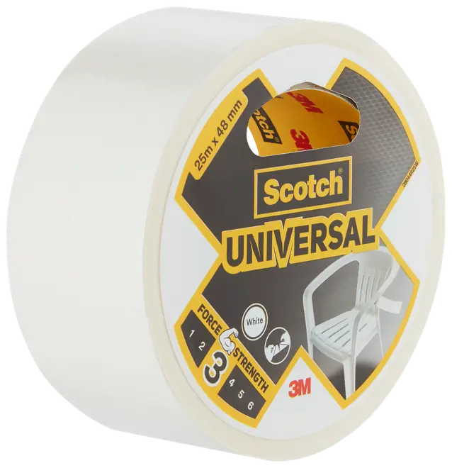 Scotch® Universal Byggtejp - Vit 48 mm x 25 meter