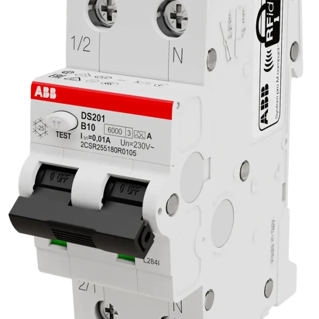 ABB 2CSR255180R1104 Personskyddsautomat 6kA, C-karakteristik, typ A DS201 C10 A30