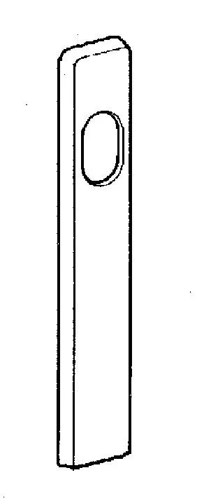 ASSA 468880100011 Cylinderskylt utsida, blankkrom Höjd: 20 mm