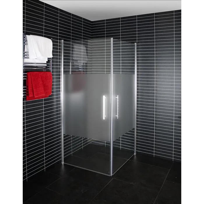 Arrow Corner Duschvägg delvis frostat glas 900 mm