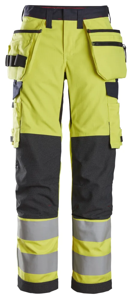 Snickers Workwear 6797 Arbetsbyxa varsel, gul/marinblå 34