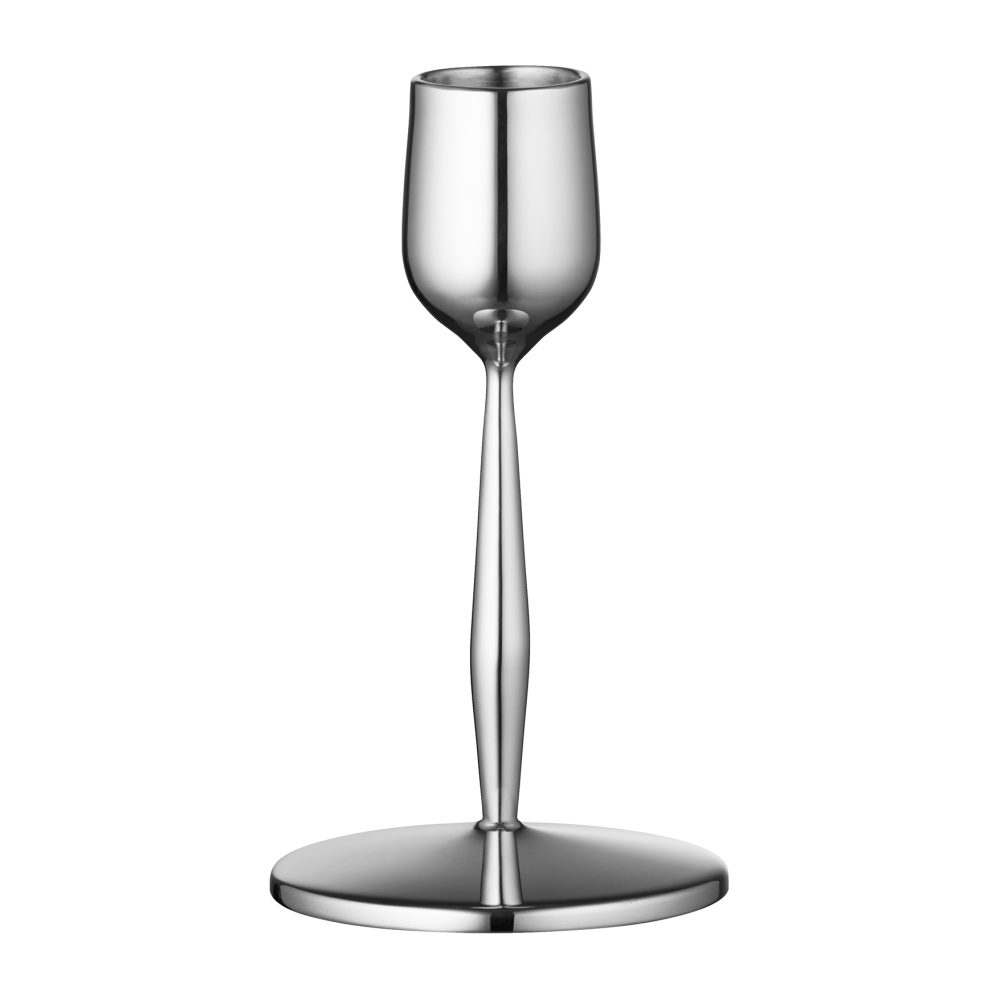 Dorotea ljusstake 12 cm, Blankt stål