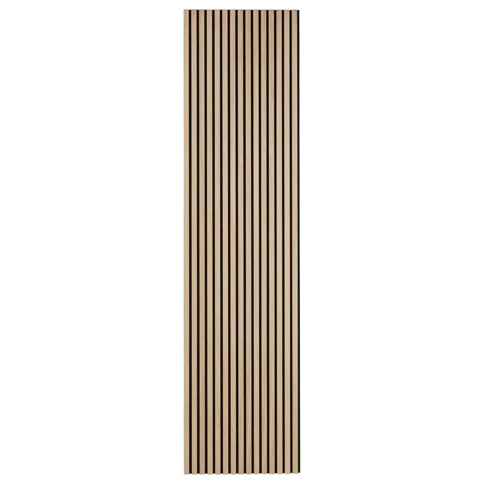Trälamell akustikpaneler | 2700x600x21mm | Vit ek