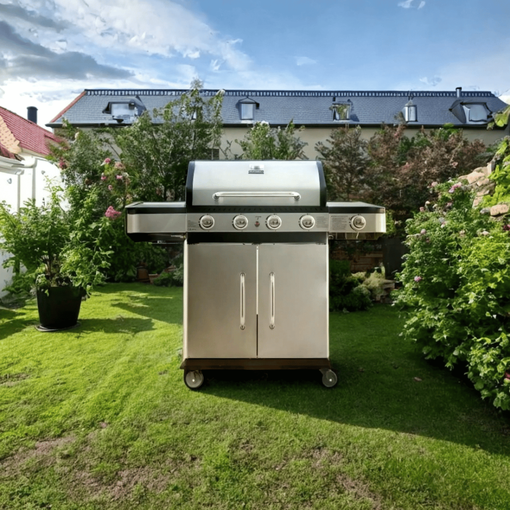 Gasolgrill 14.5 kW | 4 rostfria brännare & 1 sidobrännare | St. Louis