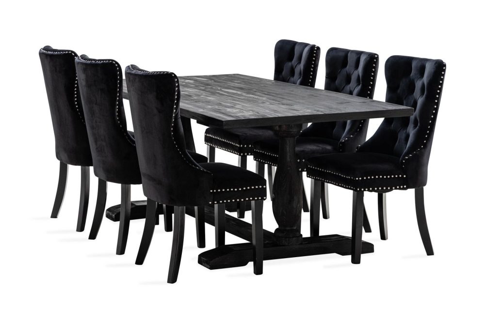 Dijon Matgrupp 200 cm inkl 6 Bergviken Stolar Sammet