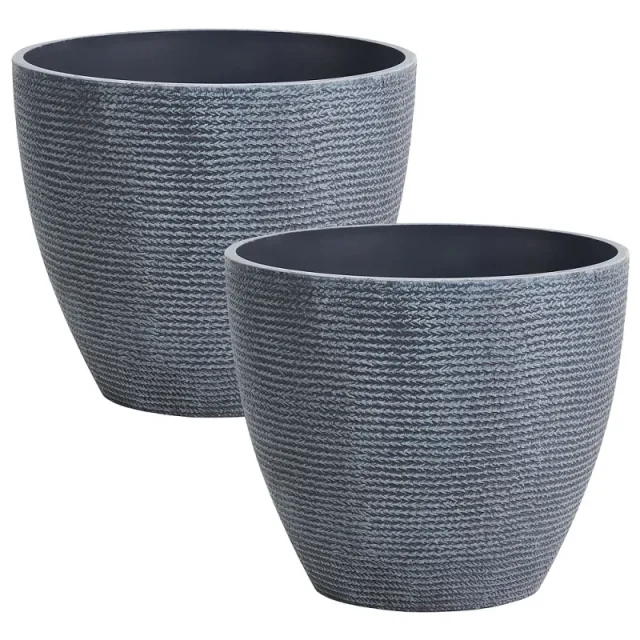 Set med 2 växtkrukor FRITILLARIA 50 cm Grå