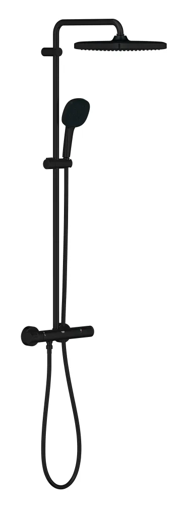 Grohe Vitalio Comfort 250 268312431 Takduschset svart, DR-mässingslegering
