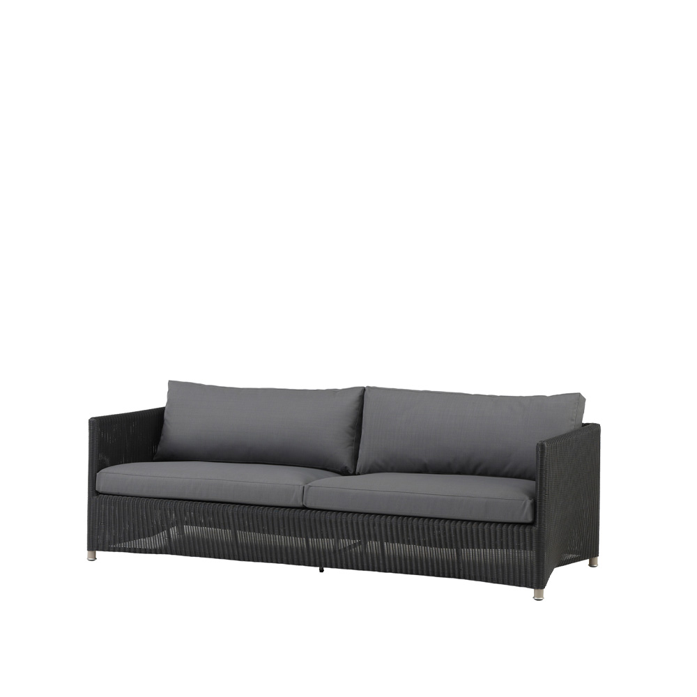 Diamond soffa 3-sits weave, Cane-Line Cane-Line Natté graphite