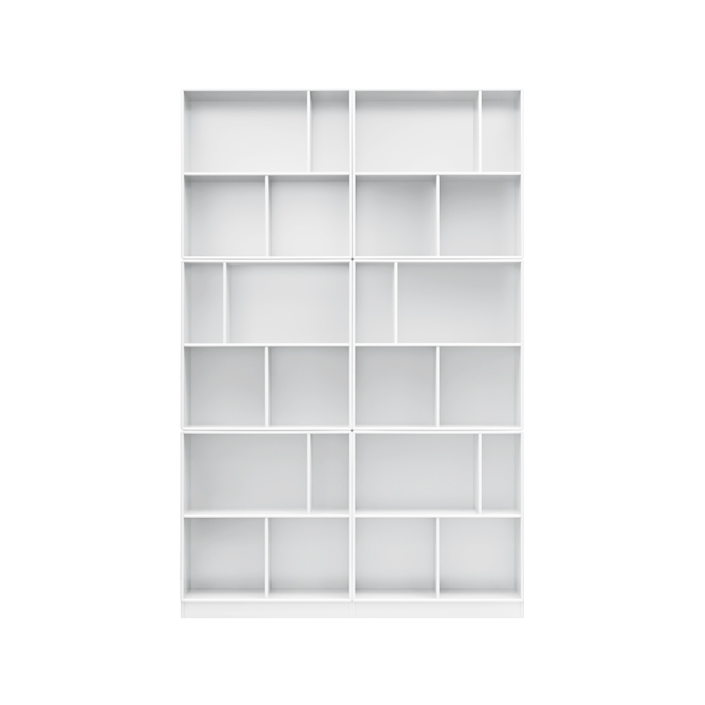 Read bokhylla, new white 101 med 7 cm sockel