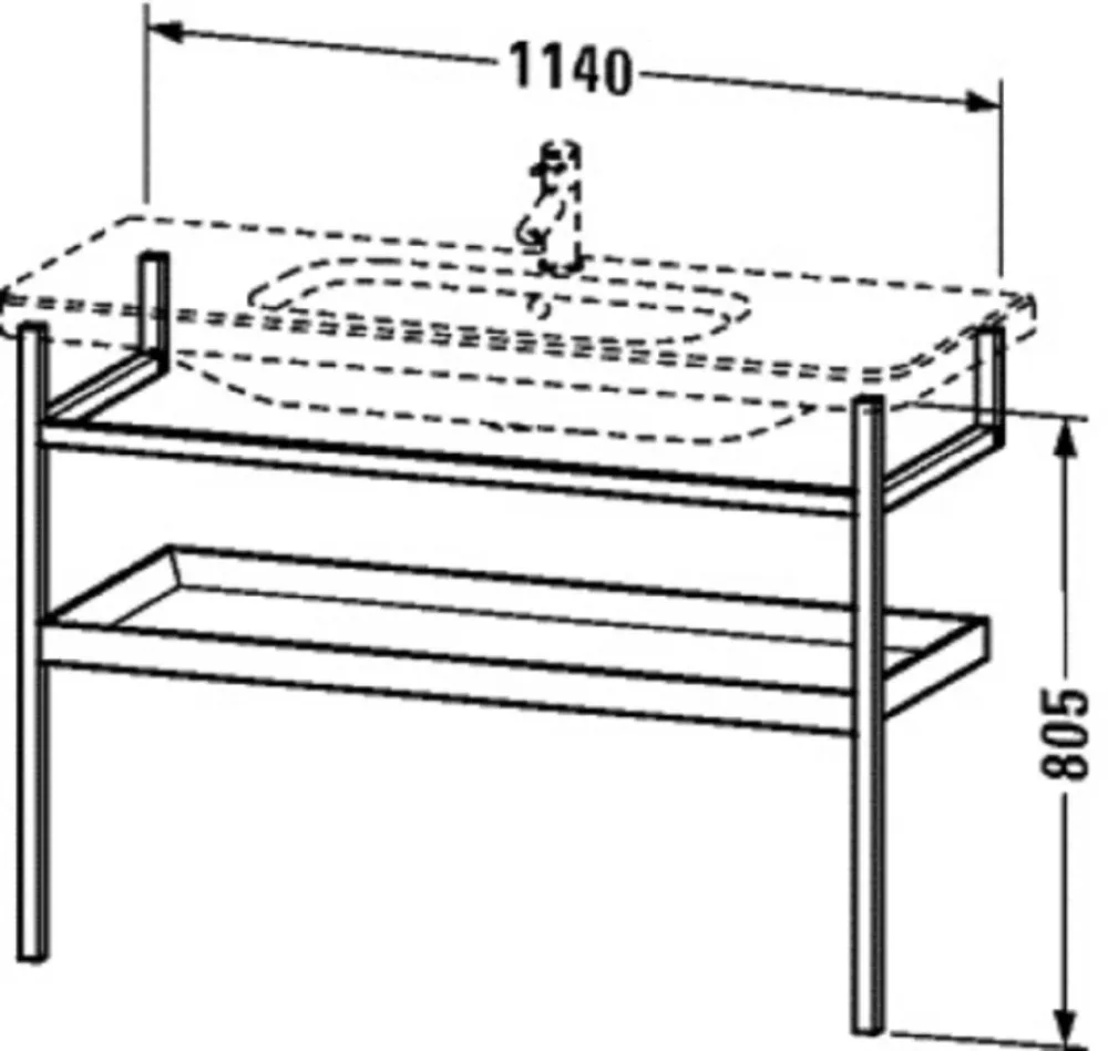 Duravit Durastyle DS988301877 Benställning trä Vit/Valnöt - Bild 2