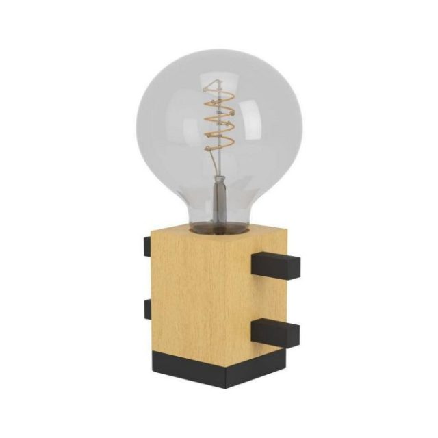 Bordslampa Eglo Levantara Svart/Trä