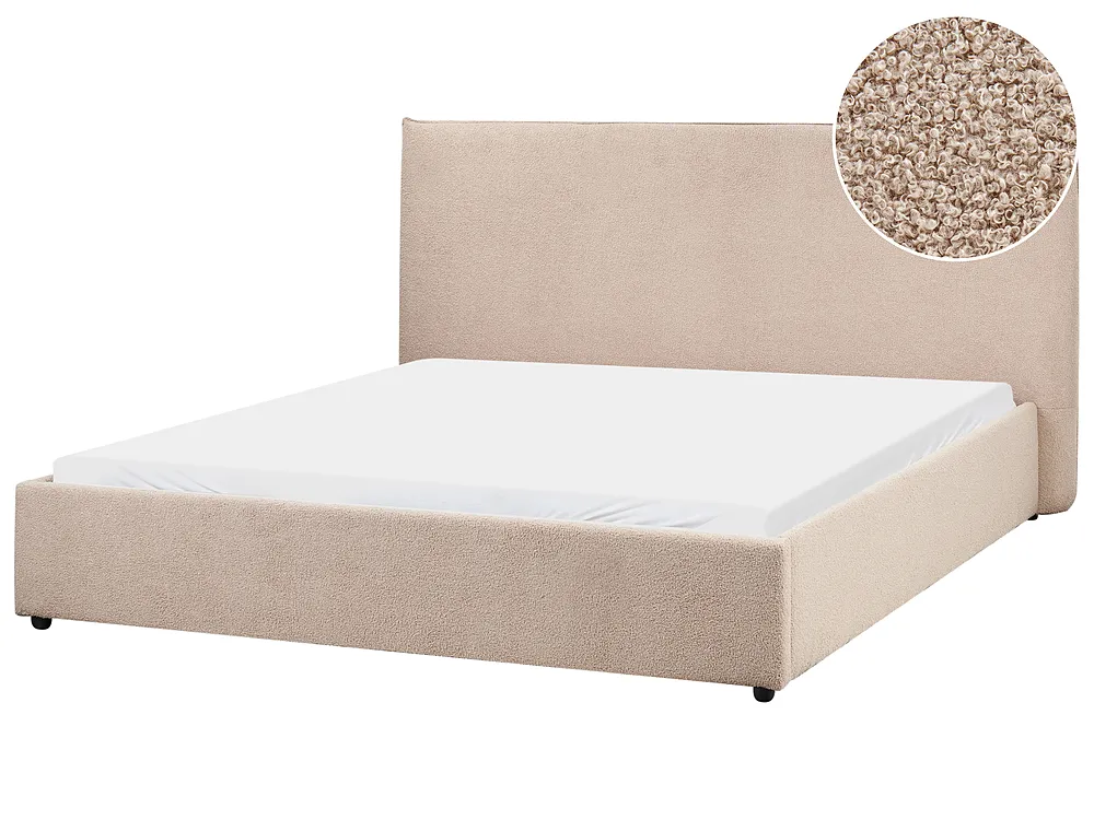 Vattensäng Bouclé LAVAUR 160 x 200 cm Taupe