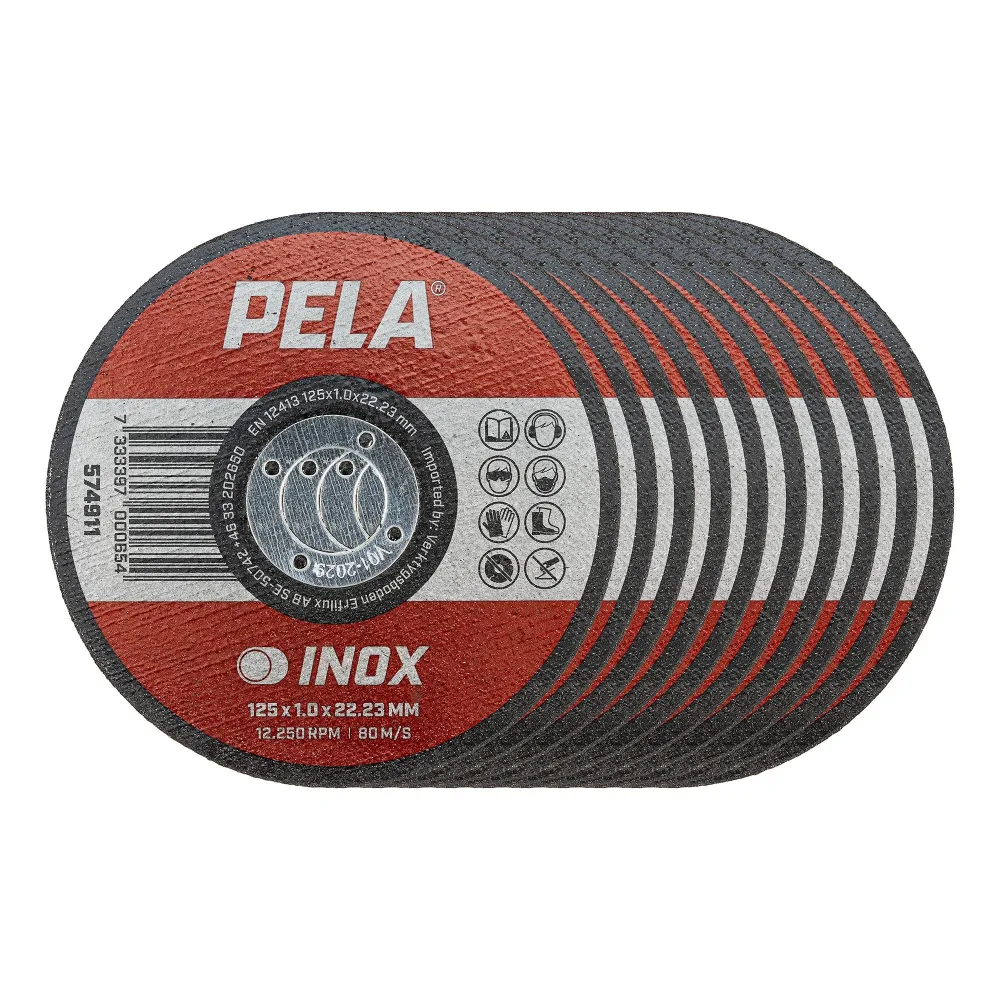 PELA 574915 Kapskiva för INOX, 125x1x22,23 mm 10-pack - Bild 2