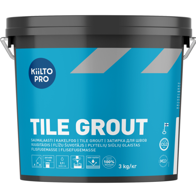 KAKELFOG KIILTO PRO 50 SVART 3KG