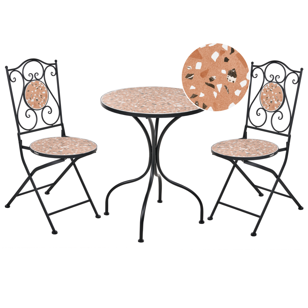 Caféset utomhus Fällbar Adrano Järn