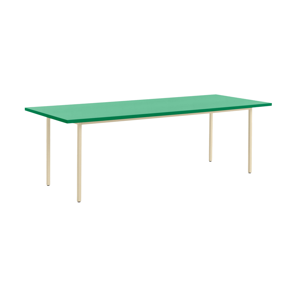 Two-Colour matbord 90x240 cm, Ivory-green mint