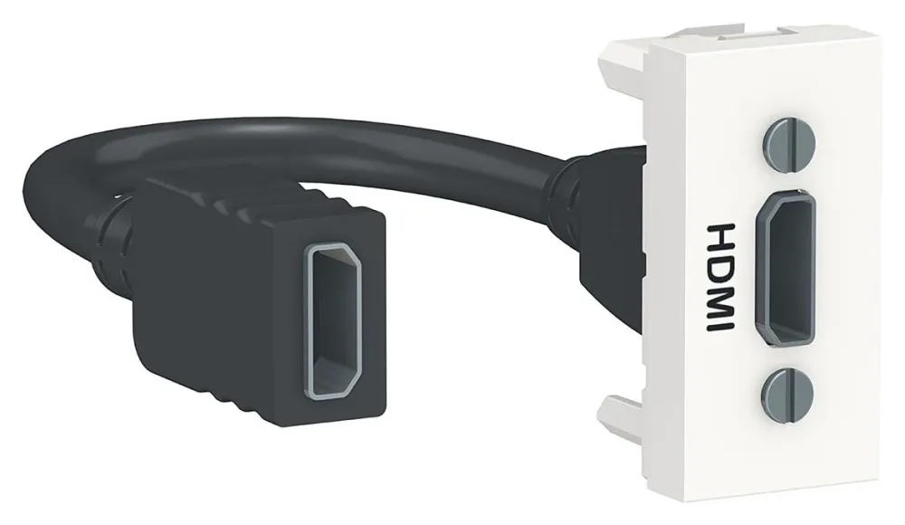 Schneider Electric Unica system+ HDMI-uttag för infällt montage