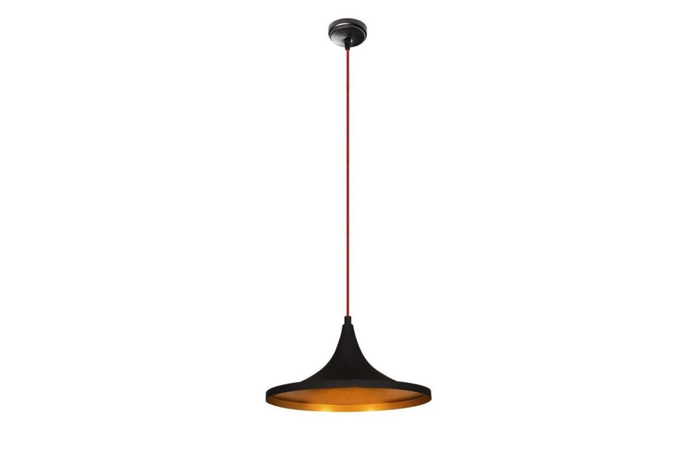 Taklampa Mangol Svart / Röd Diameter: 35 cm