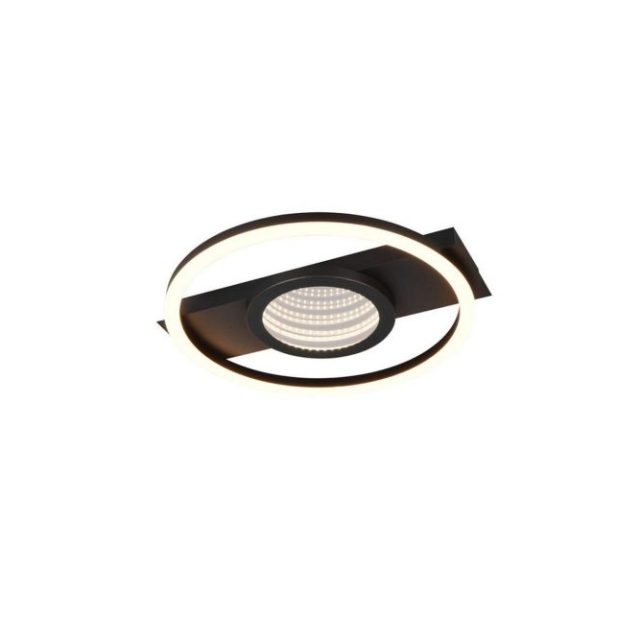 Taklampa TRIO Wheeler Rund, Mattsvart
