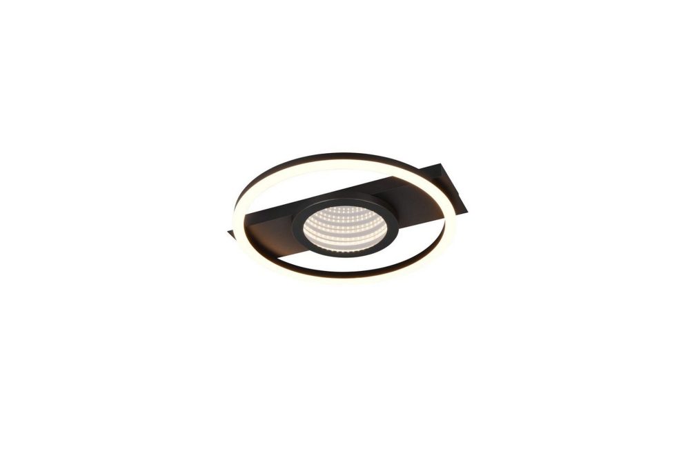 Taklampa TRIO Wheeler Rund, Mattsvart