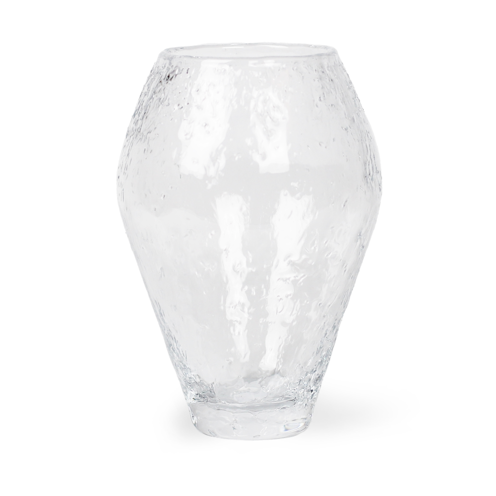 Crushed glasvas small, Clear