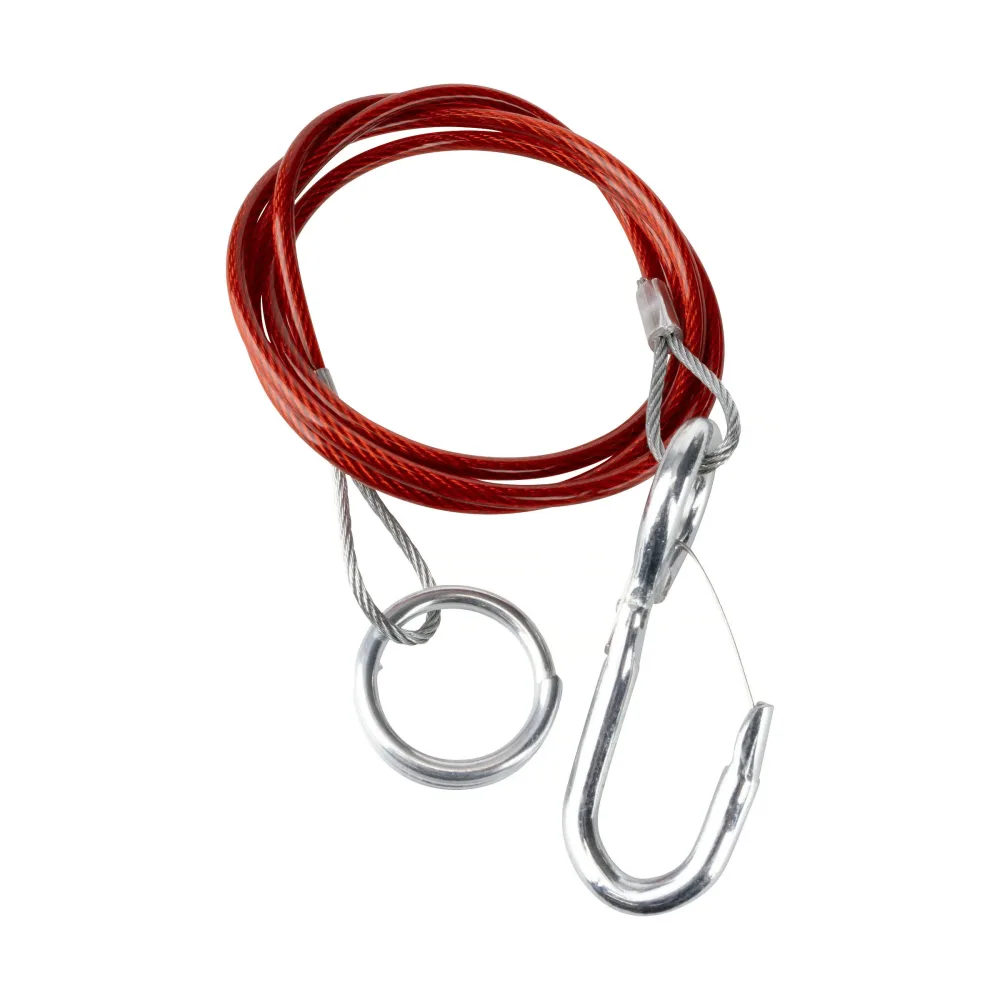 CJ 547231 Stålvajer med ring & krok, universal, 1000 mm, 200 kg