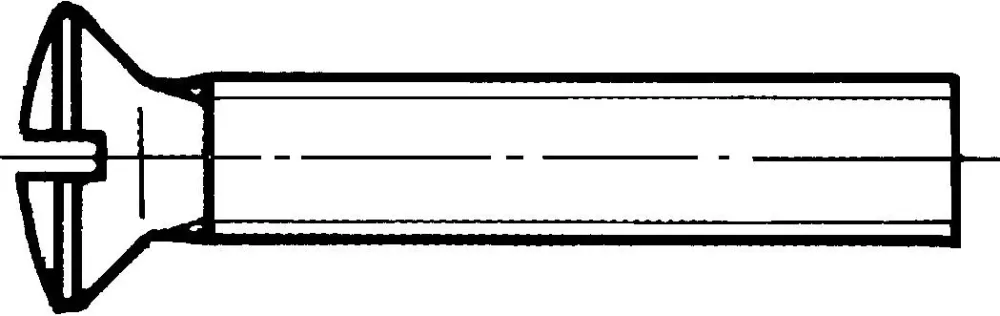REYHER 009647009040030 Spårskruv Mässing, DIN 964 A, MKFS M4x30 mm, 200-pack
