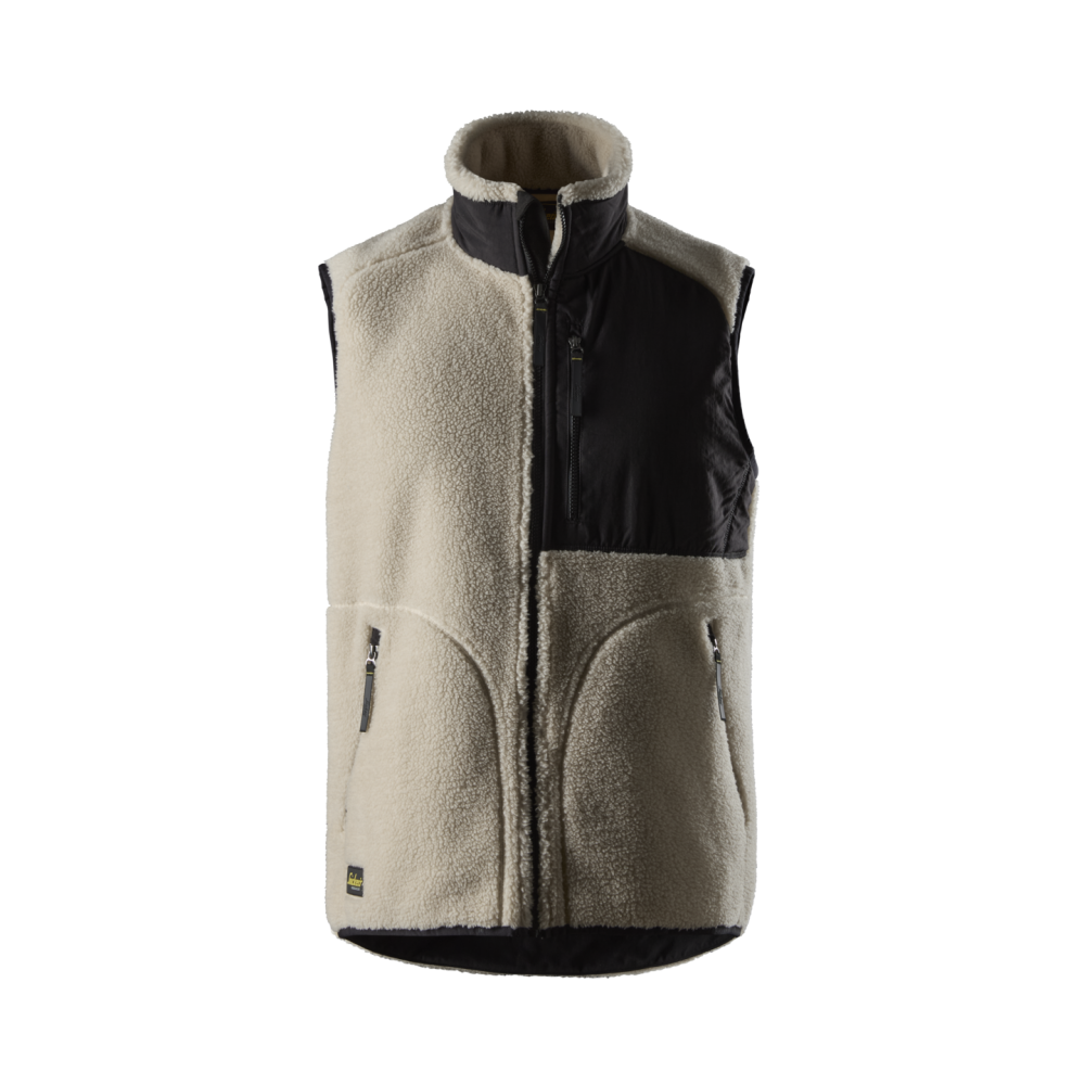 TEDDYVÄST SAND/SVART STL M