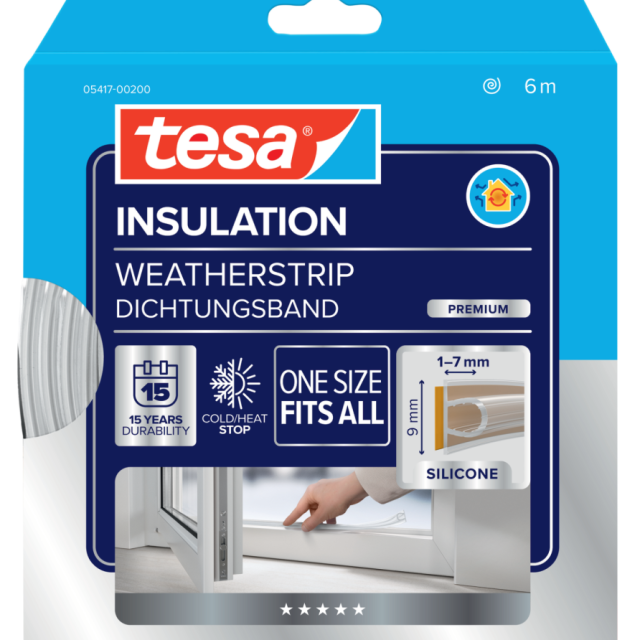 TÄTLIST SILIKON TRANSPA 9MM 6M TESA 05417 OMEGA-PROFIL
