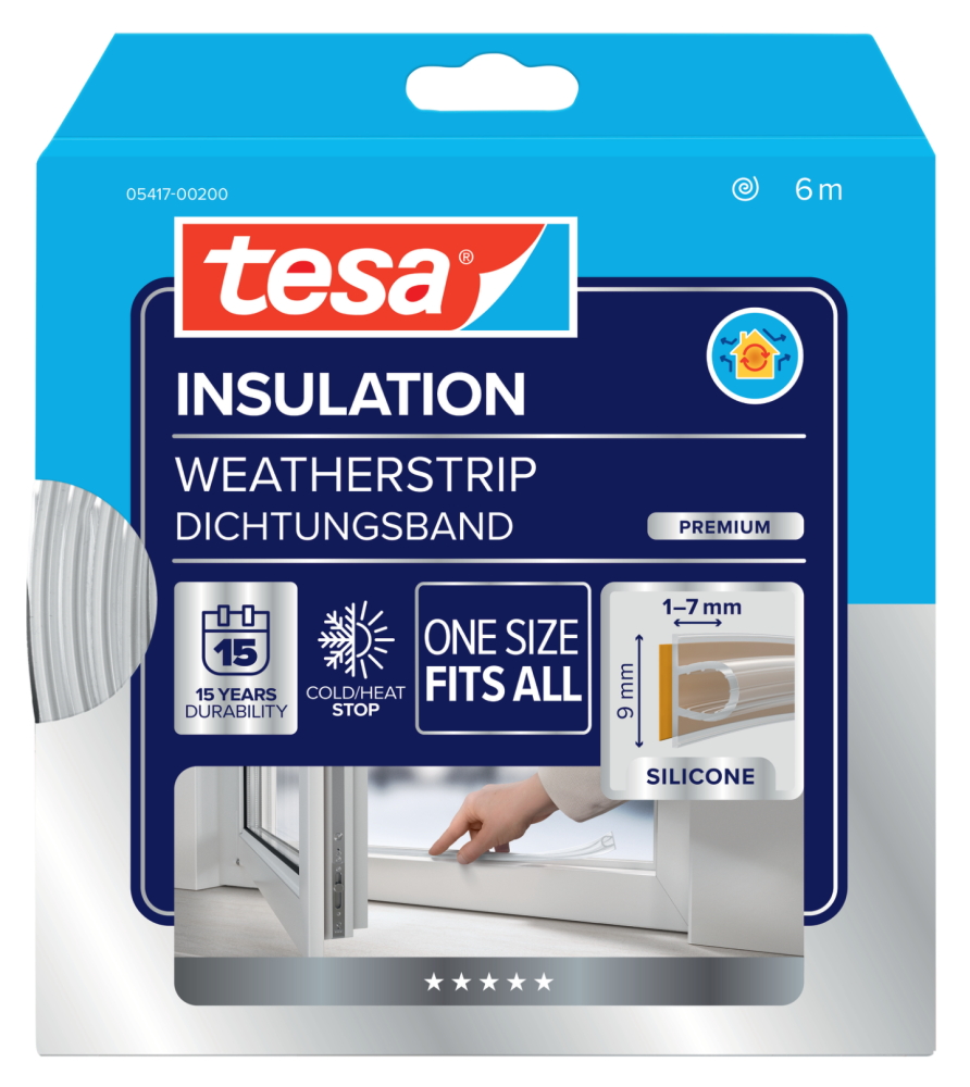 TÄTLIST SILIKON TRANSPA 9MM 6M TESA 05417 OMEGA-PROFIL