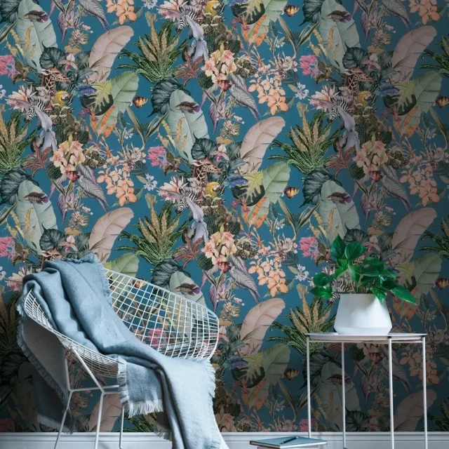 A.S. Création Dream Flowery 38176-4 Tapet Blå/Multi