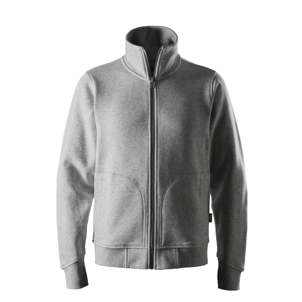 SWEATSHIRTJACKA TJOCK GRÅ MELERAD STL XXXL