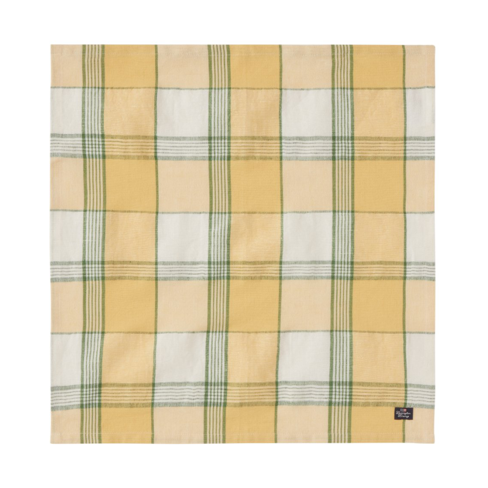 Easter Linen/Cotton tygservett 50x50 cm, Yellow-green