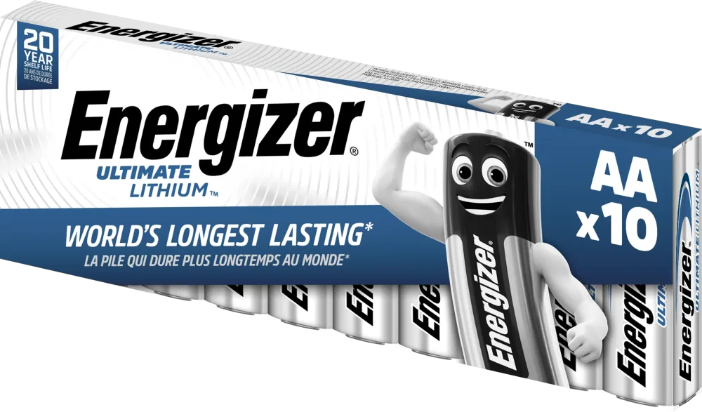 Energizer Ultimate Lithium Litiumbatteri AAA, 1,5 V, 10-pack AAA