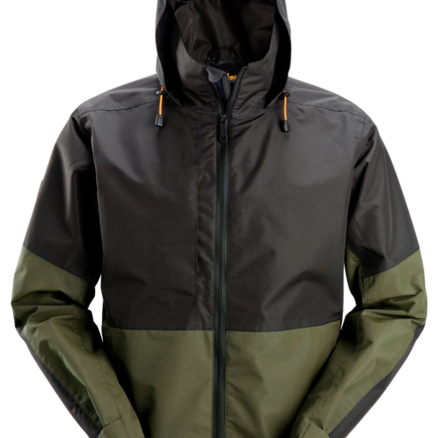 SKALJACKA SNICKERS WORKWEAR VATTENTÄT AW, GRÖN/SVART STL XL