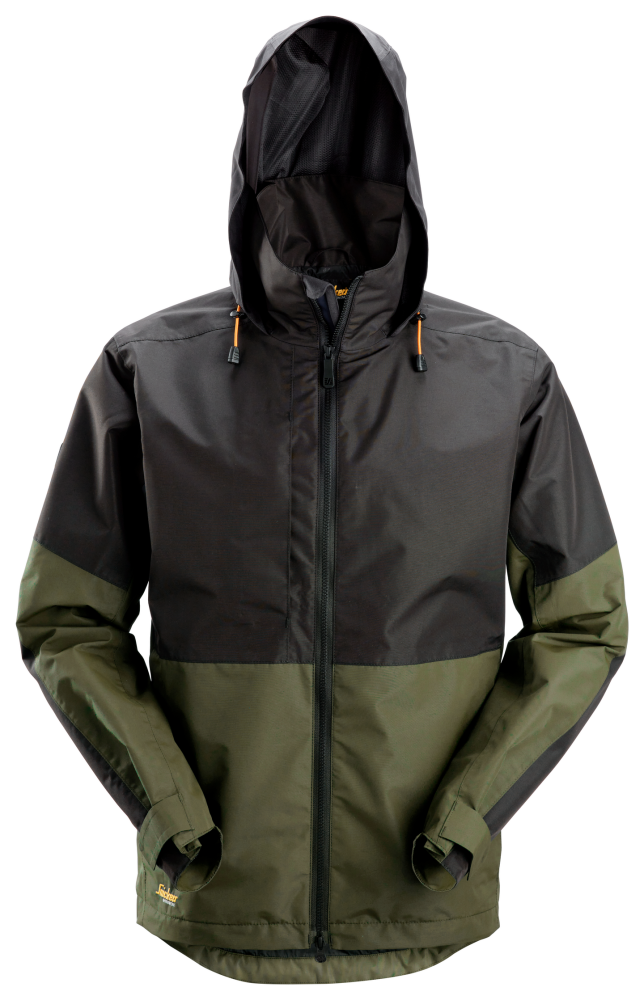 SKALJACKA SNICKERS WORKWEAR VATTENTÄT AW, GRÖN/SVART STL XL
