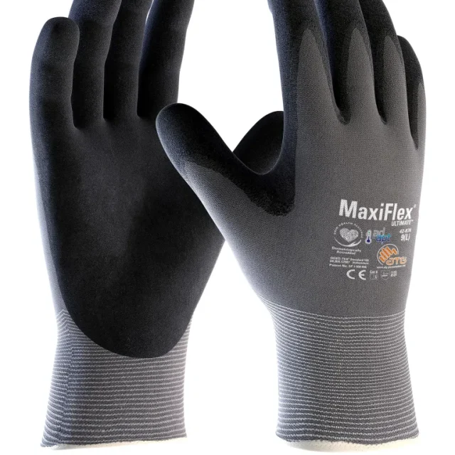 ATG MaxiFlex 42-874 Ultimate Adapt Montagehandske grå/svart 8