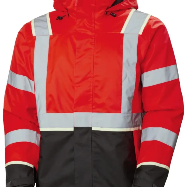 Helly Hansen Workwear UC-ME 71355_169 Vinterjacka varsel, röd/svart Varsel, Röd/Svart
