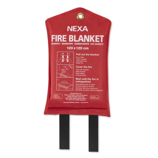 Brandfilt Silikon 120x120cm, Röd