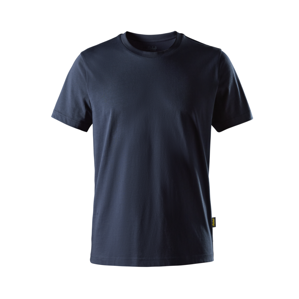 T-SHIRT KLASSISK BOMULL MARINBLÅ STL XL
