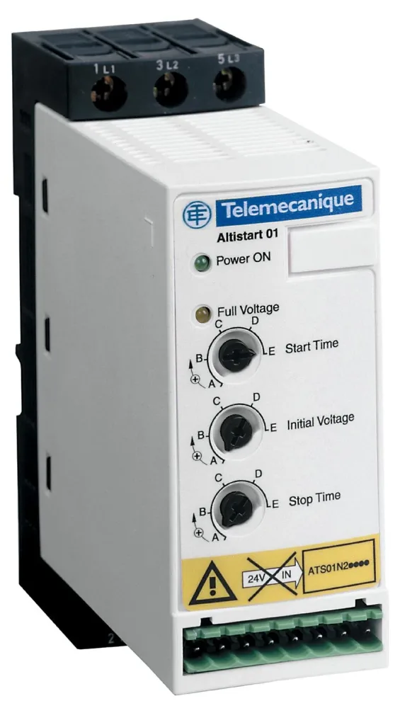 Schneider Electric ATS01N206QN Mjukstartare start/stopp, 380-415 V 6 A, 1,5 kW