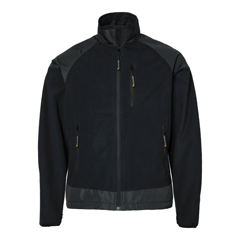 FLEECEJACKA TOP SWEDE 4140 SVART XL, VINDSTOPPER