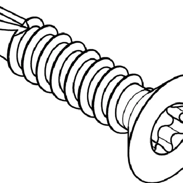 REYHER 075040190063080 Plåtskruv T30, försänkt, DIN7504P 6,3x80 mm, 100-pack