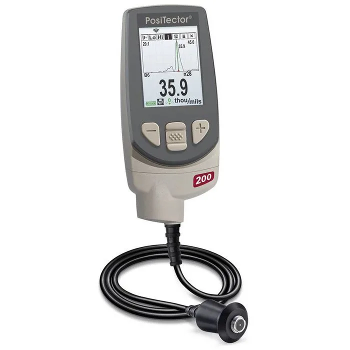 DeFelsko PosiTector 200 B/ADV Skikttjockleksmätare med LCD-display, för trä, plast etc.