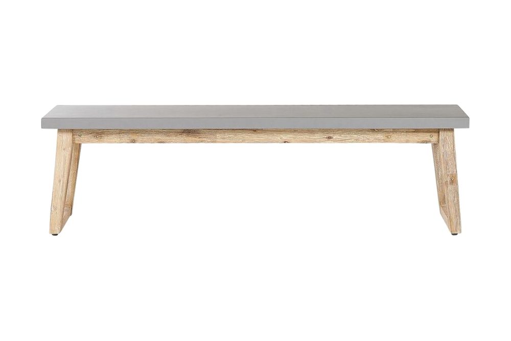 Trädgårdsbänk 160 cm grå ORIA